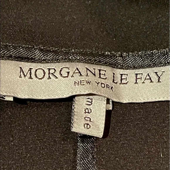 Morgane Le Fay Black Silk Asymmetrical Drape Front Jacket, size S - Picture 12 of 14